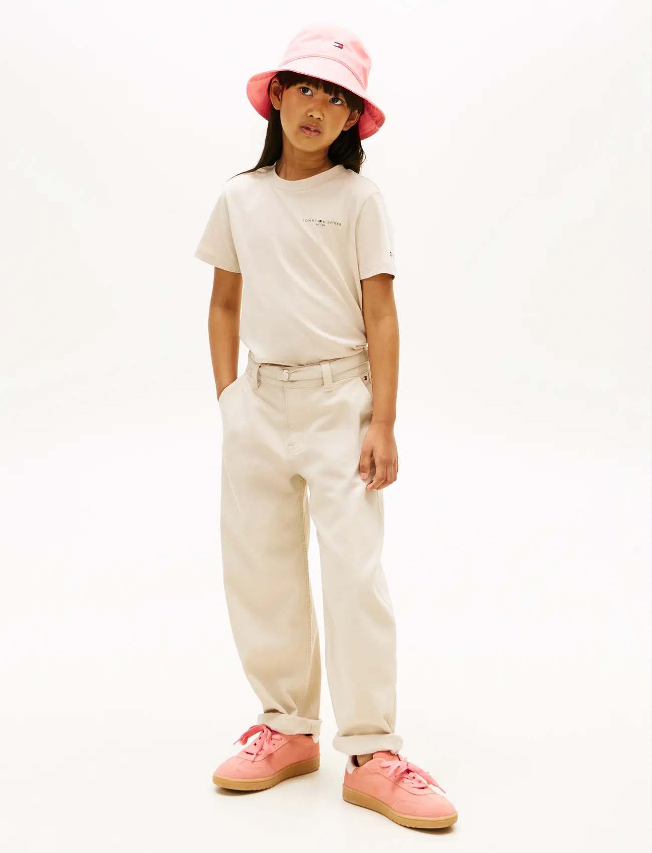 Tommy Hilfiger Mini Corp T-Shirt, 164, Beige, T-Shirts > Kortærmede, Børn
