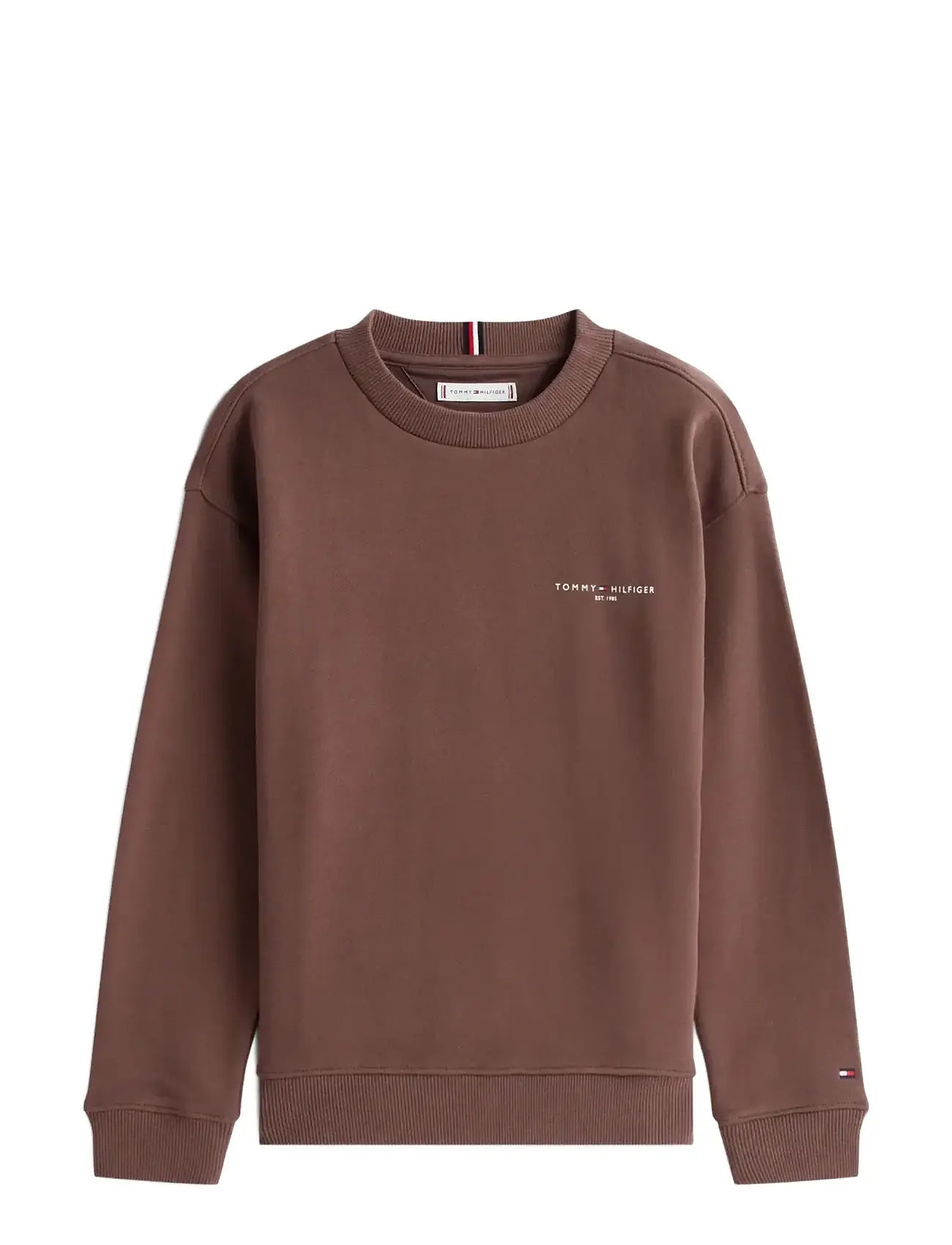 TOMMY HILFIGER Mini Corp C-Neck Sweatshirt Braun - 164 - Kinder