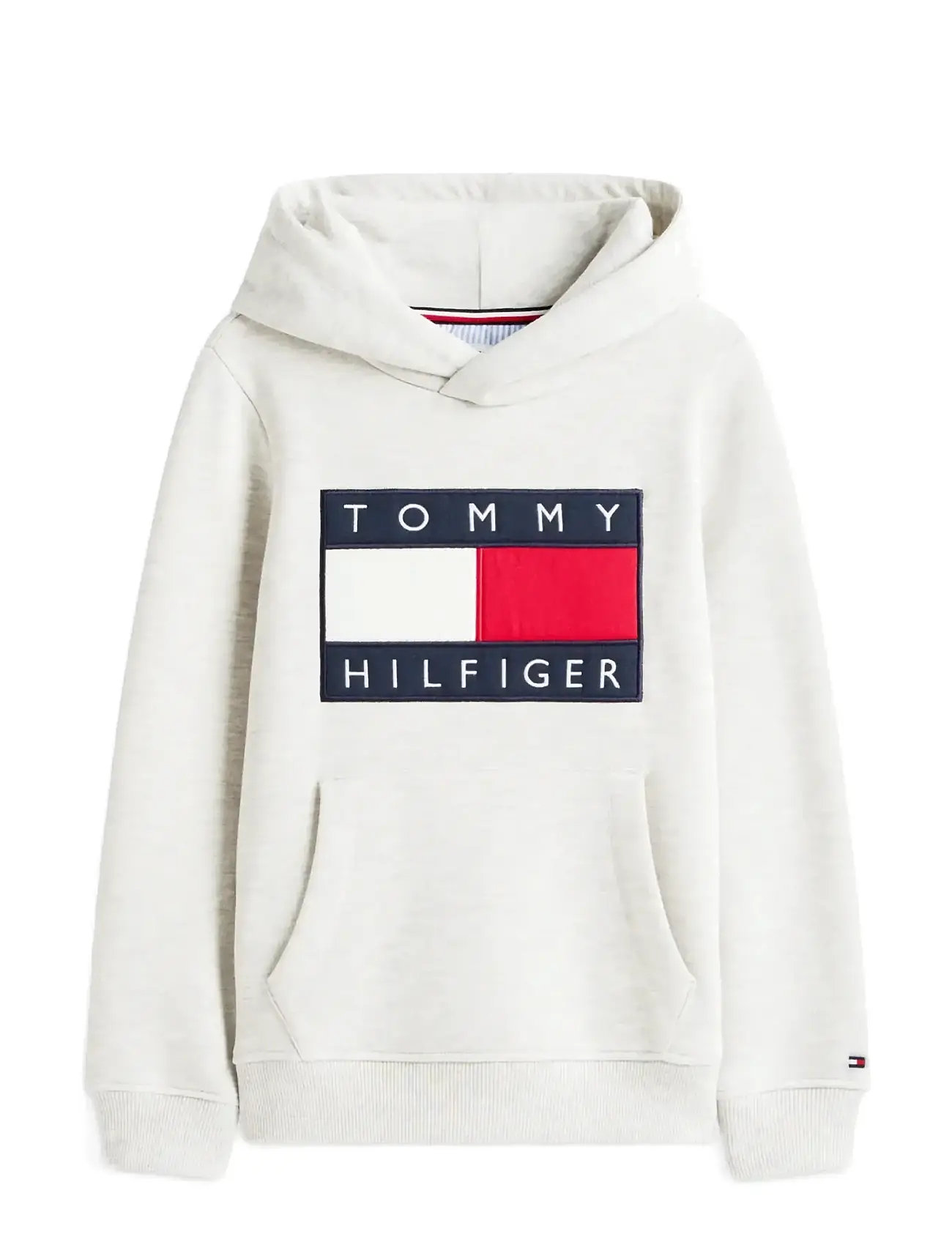TOMMY HILFIGER Heritage Flag Hoodie Grau - 164 - Kinder
