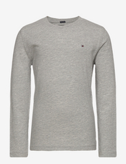 Tommy Hilfiger - BOYS BASIC CN KNIT L/S - plain long-sleeved t-shirts - grey heather - 0