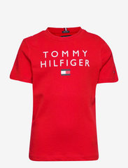 Tommy Hilfiger - TH LOGO TEE S/S - short-sleeved - deep crimson - 0