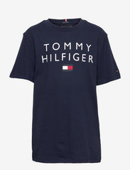 Tommy Hilfiger - TH LOGO TEE S/S - short-sleeved - twilight navy - 0