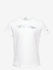 Tommy Hilfiger - SCRIPT PRINT TEE S/S - pattern short-sleeved t-shirt - white - 0