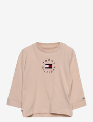 Tommy Hilfiger - BABY HERITAGE LOGO TEE L/S - smooth stone - 0