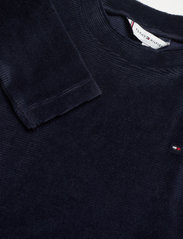 Tommy Hilfiger - TAPE KNIT TOP L/S - plain long-sleeved t-shirts - twilight navy - 4