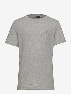 BOYS BASIC CN KNIT S/S - plain short-sleeved t-shirts - grey heather