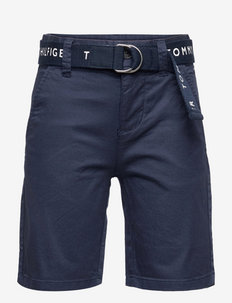 ESSENTIAL BELTED CHINO SHORT - chino shorts - twilight navy