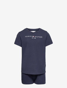 ESSENTIAL TEE SHORT SET - sets with long-sleeved t-shirt - twilight navy