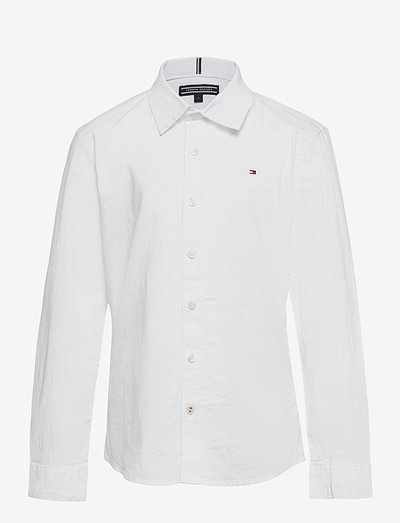 SOLID STRETCH POPLIN SHIRT L/S - koszule - white