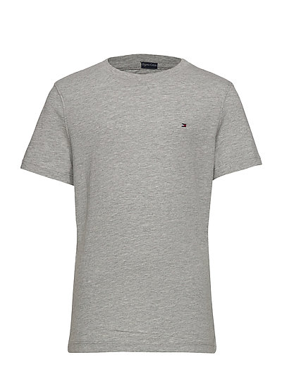 BOYS BASIC CN KNIT S/S - t-shirt uni à manches courtes - grey heather