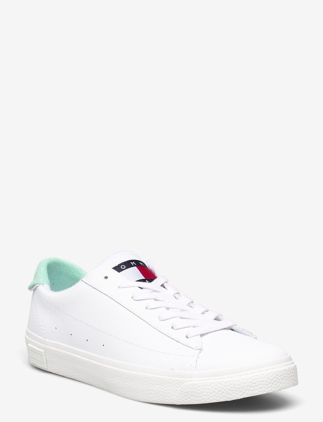 Tommy Hilfiger - WMN LEATHER LOW CUT VULC - low top sneakers - clear lagoon - 0