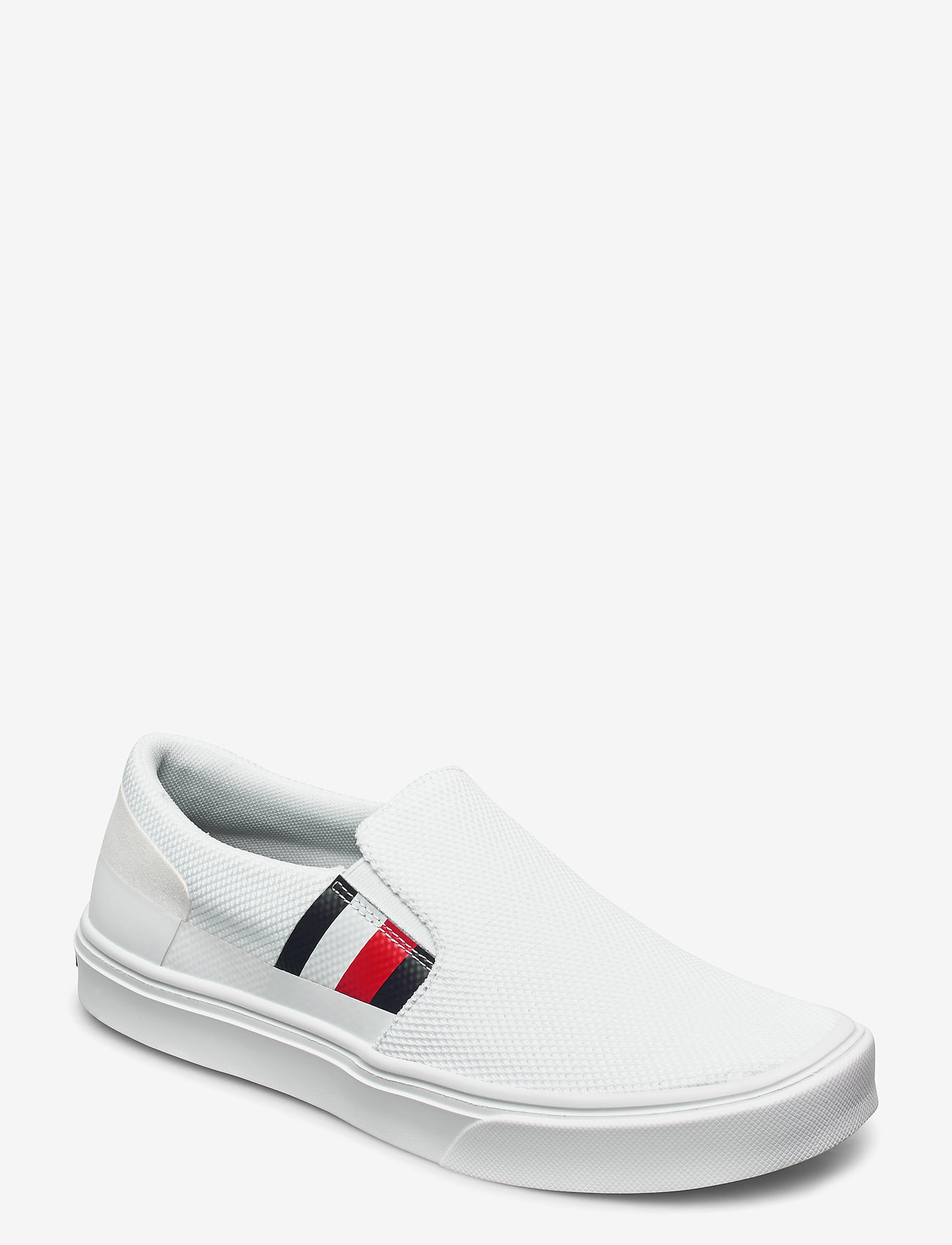 tommy hilfiger slip ons white