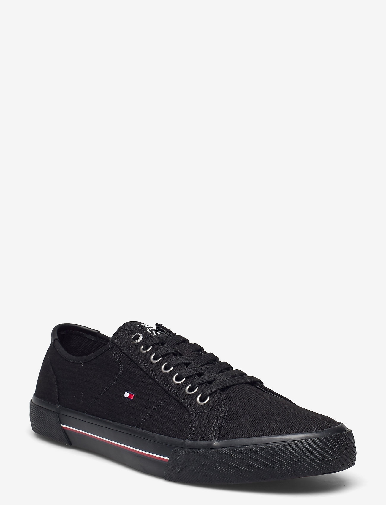 tommy hilfiger black canvas shoes