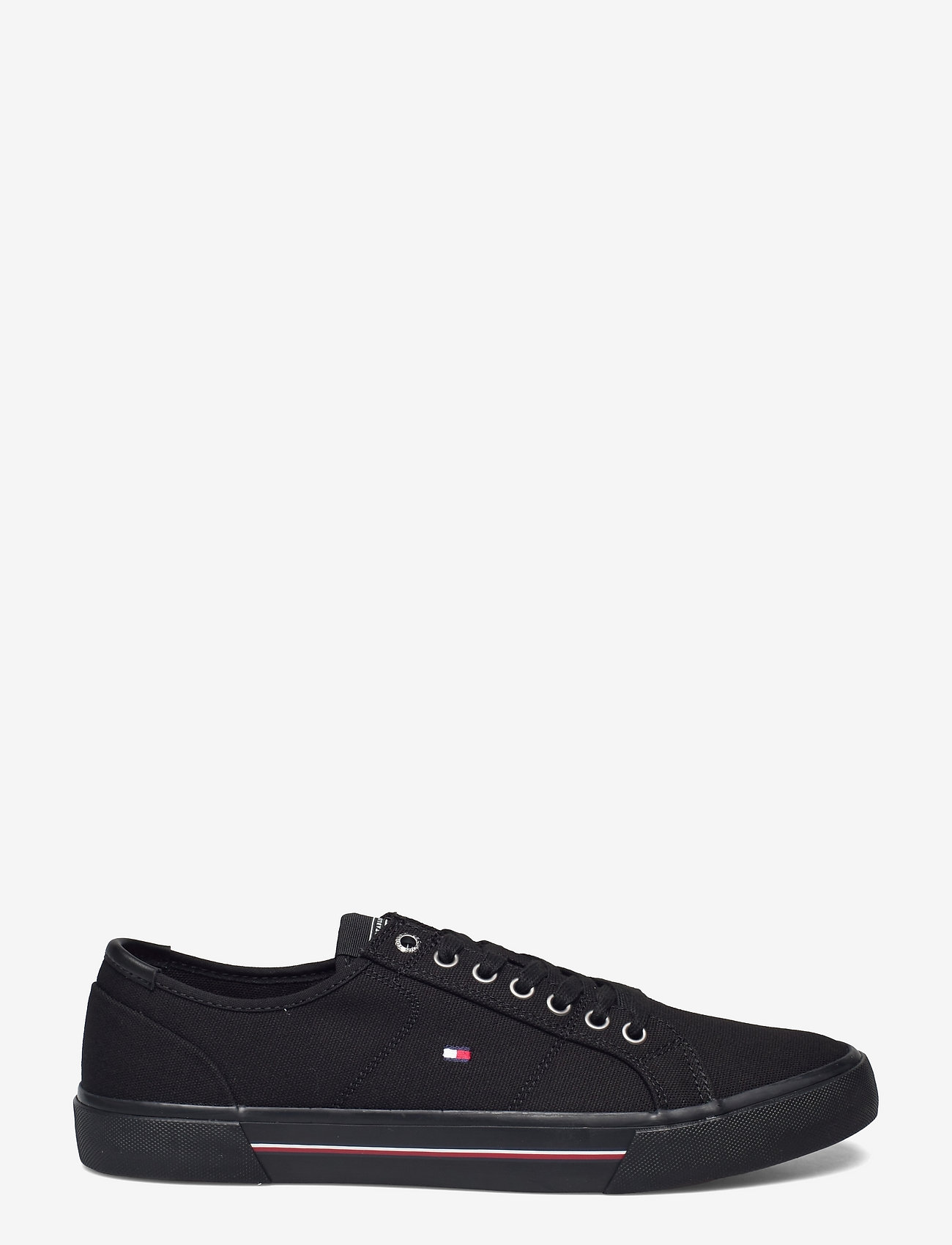 tommy hilfiger black canvas shoes