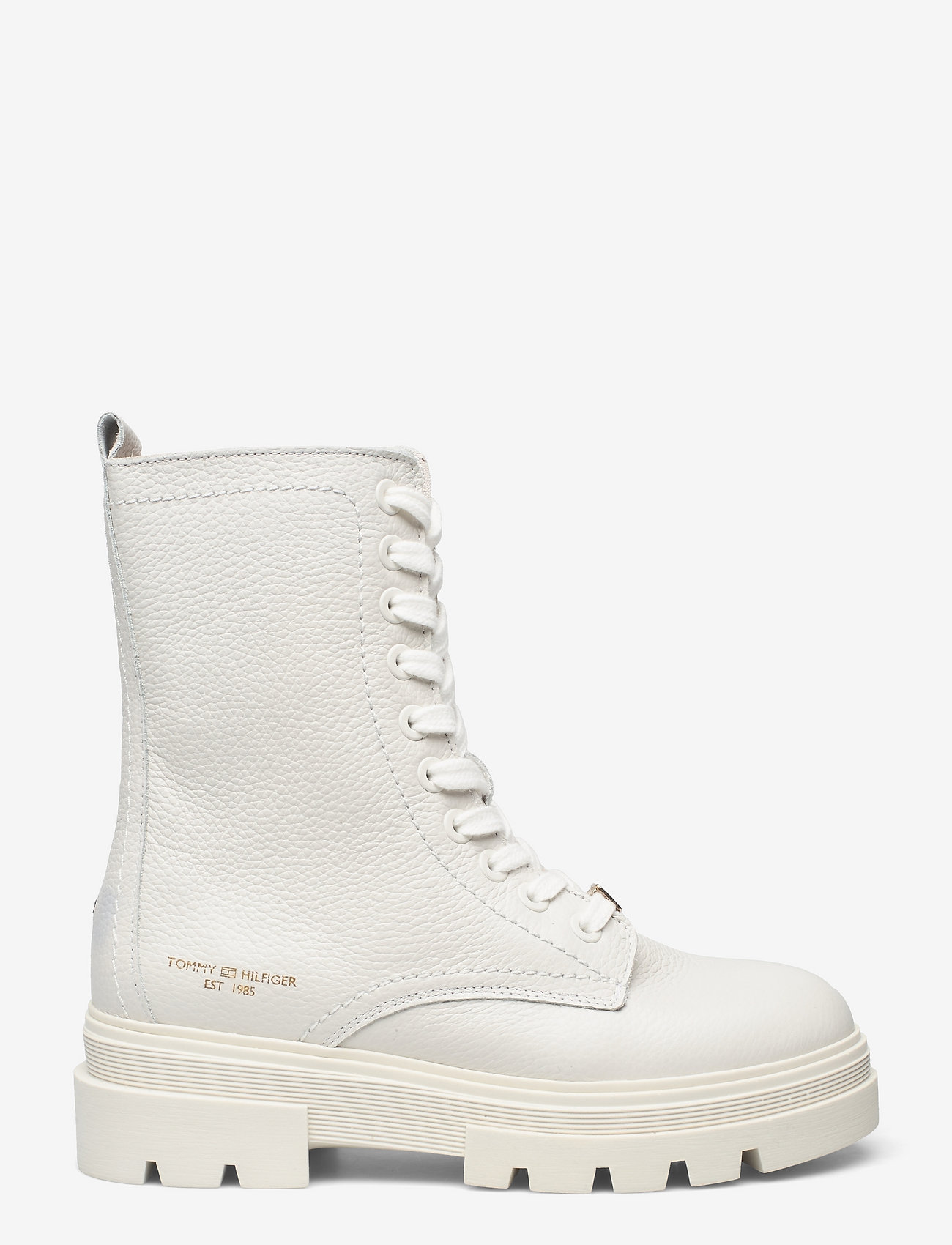 monochromatic lace up boot