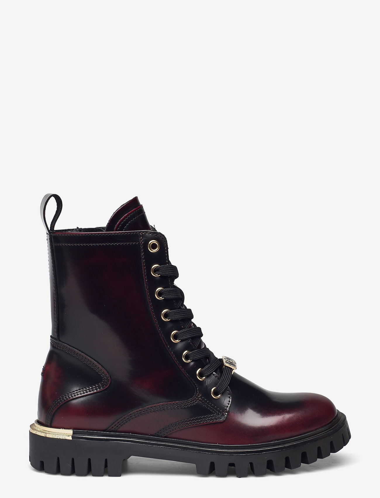 Tommy Hilfiger - POLISHED LEATHER LACE UP BOOT - laced boots - deep rouge - 1