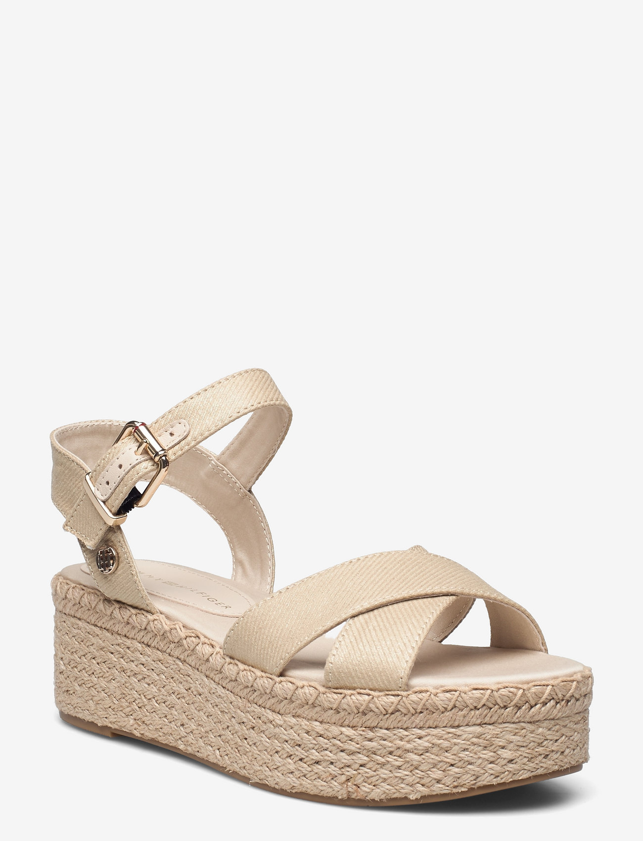 tommy hilfiger cotton wedge sandals