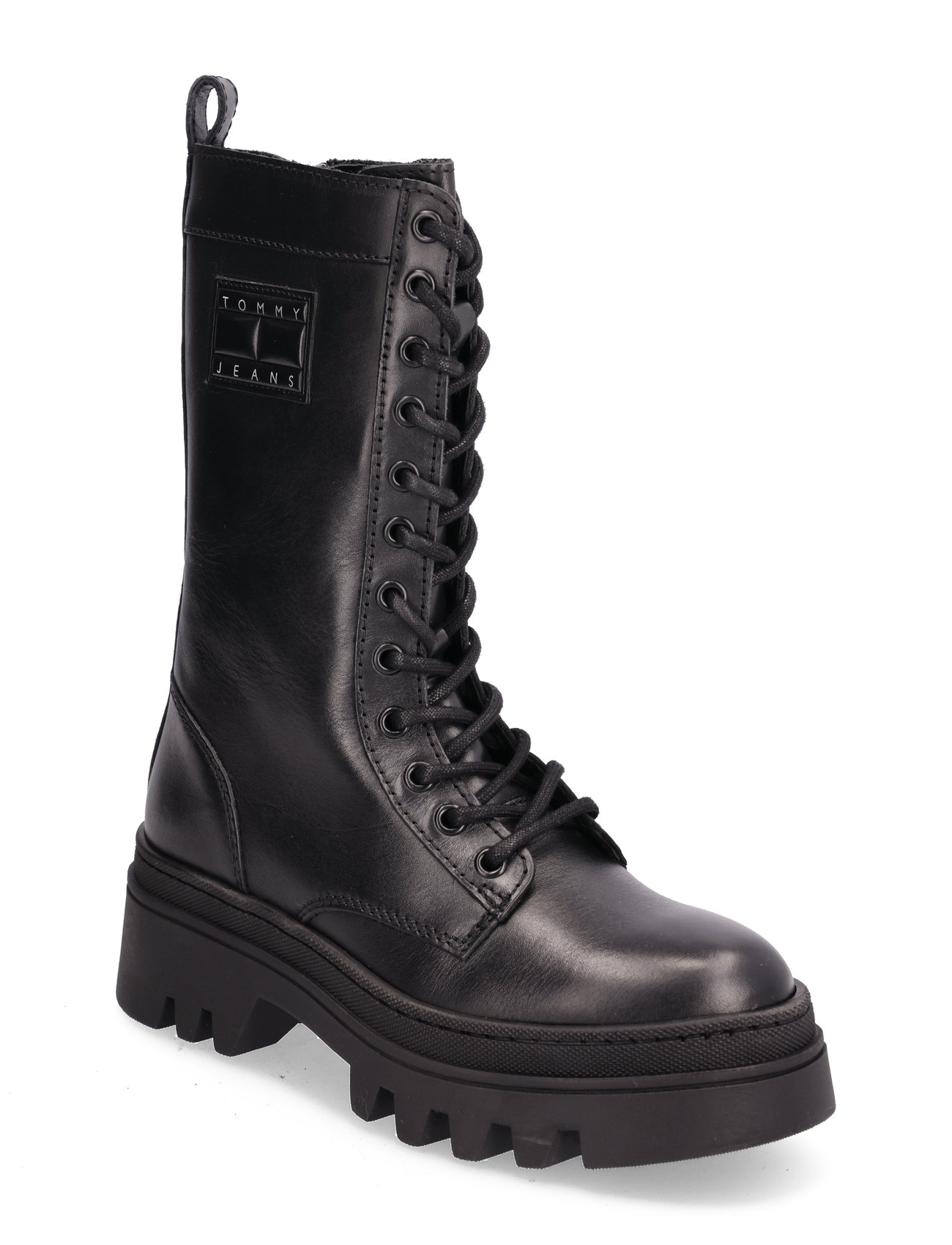 Tjw Fashion Lace Up Shoes Boots Ankle Boots Laced Boots Black Tommy Hilfiger