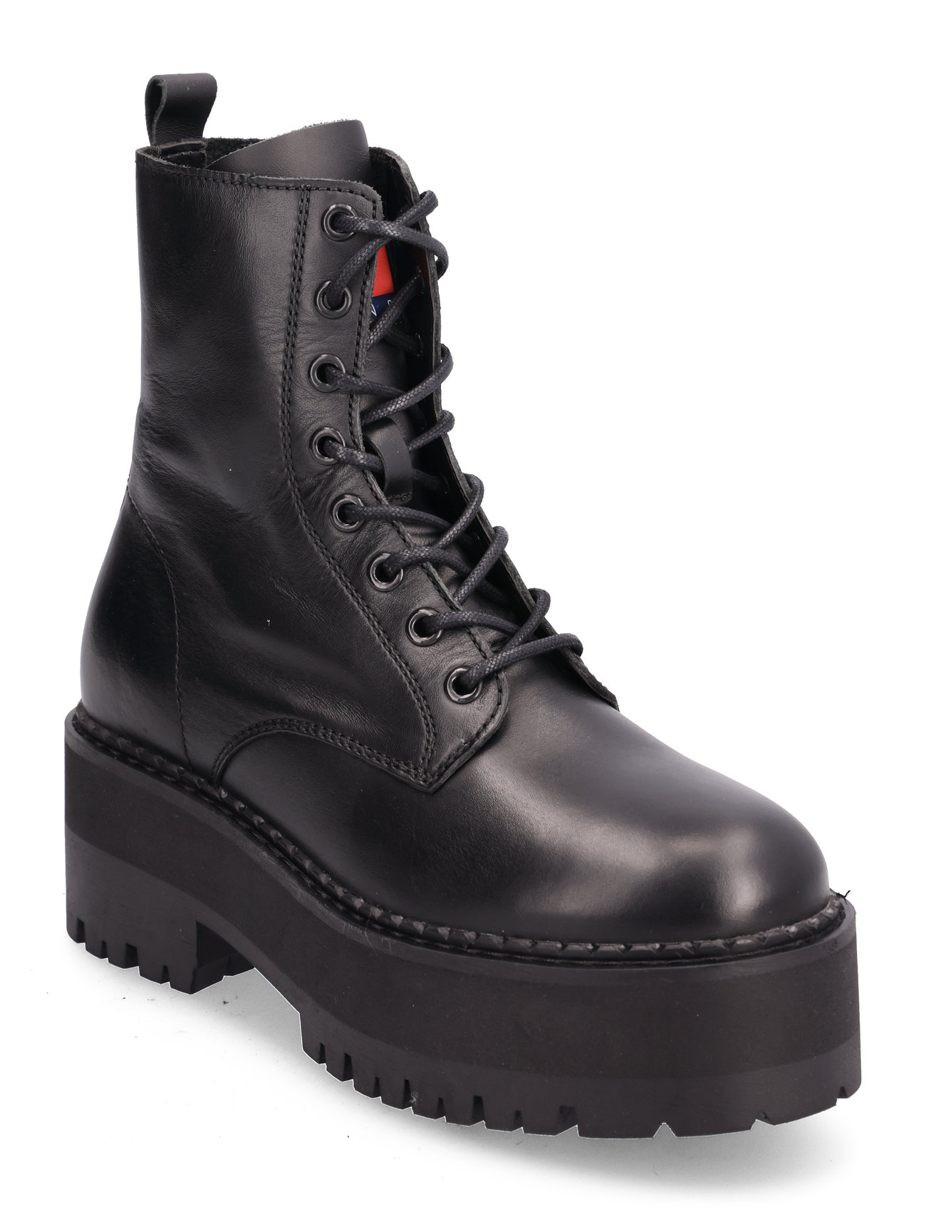 Tjw Boot Zip Up Shoes Boots Ankle Boots Laced Boots Black Tommy Hilfiger