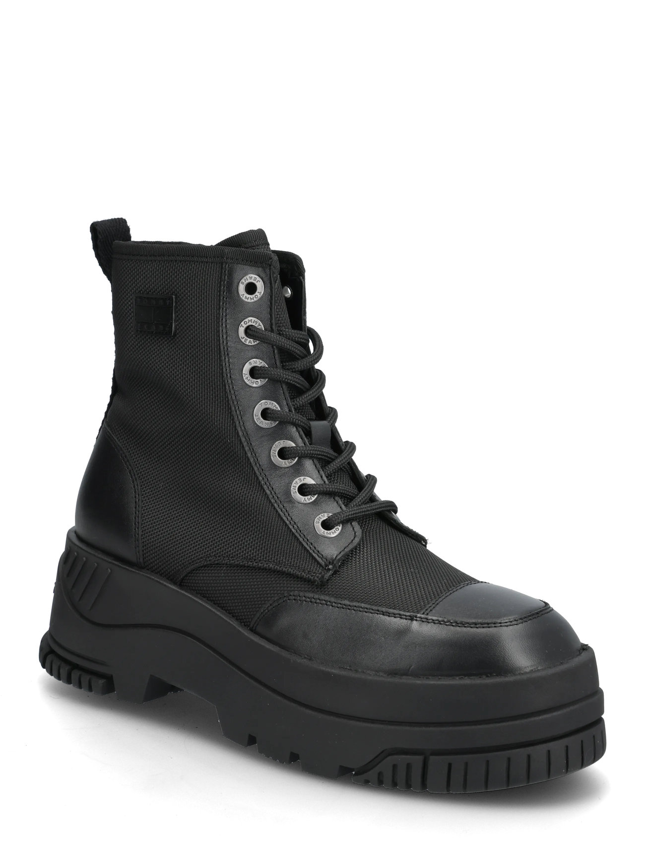 Tommy Hilfiger Tjw Lace Up Flatform Boot, 38, Black, Støvler > Vinterstøvler, Dame