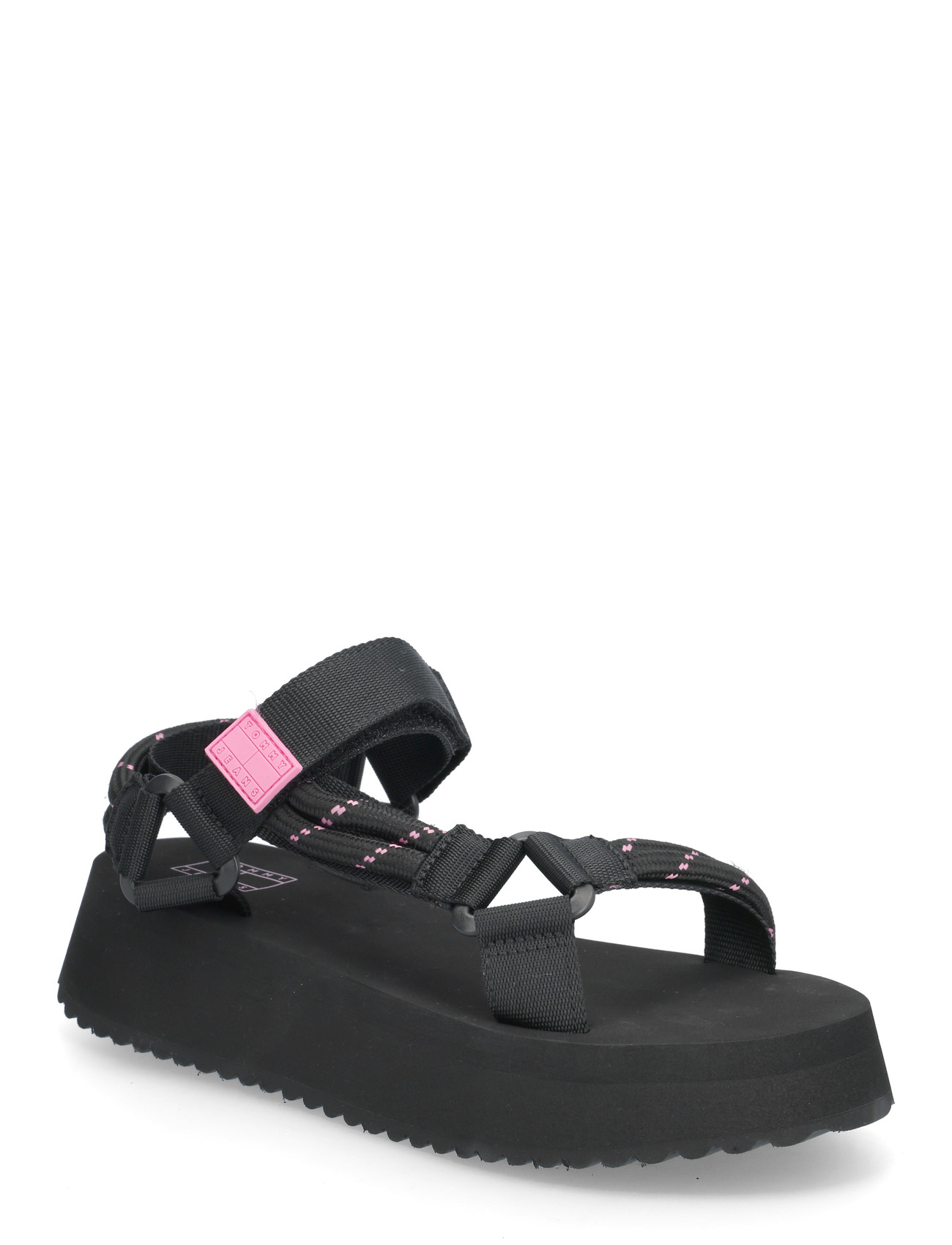Tommy Hilfiger Tjw Eva Rope Sandal, 38, Black, Sandals > Platform Sandals, Dame