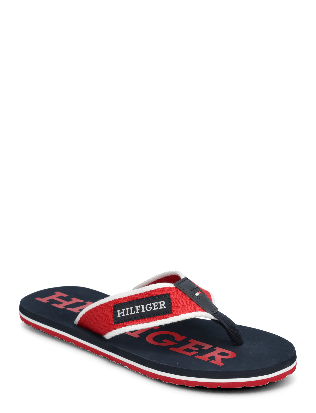 Patch Hilfiger Beach Sandal Klipklapper Sandaler Red Tommy Hilfiger