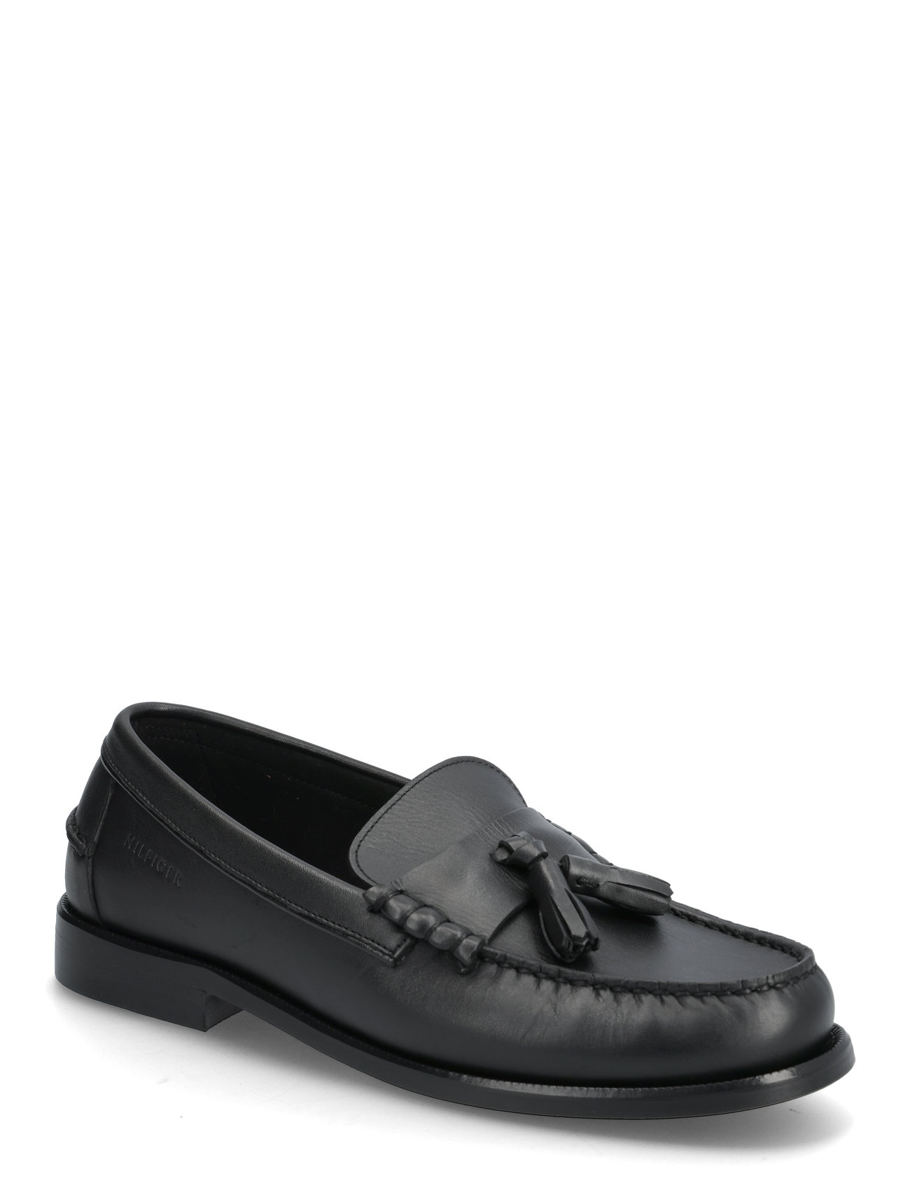 Hilfiger Tassel Lth Loafer Mokasiner Lave Sko Black Tommy Hilfiger