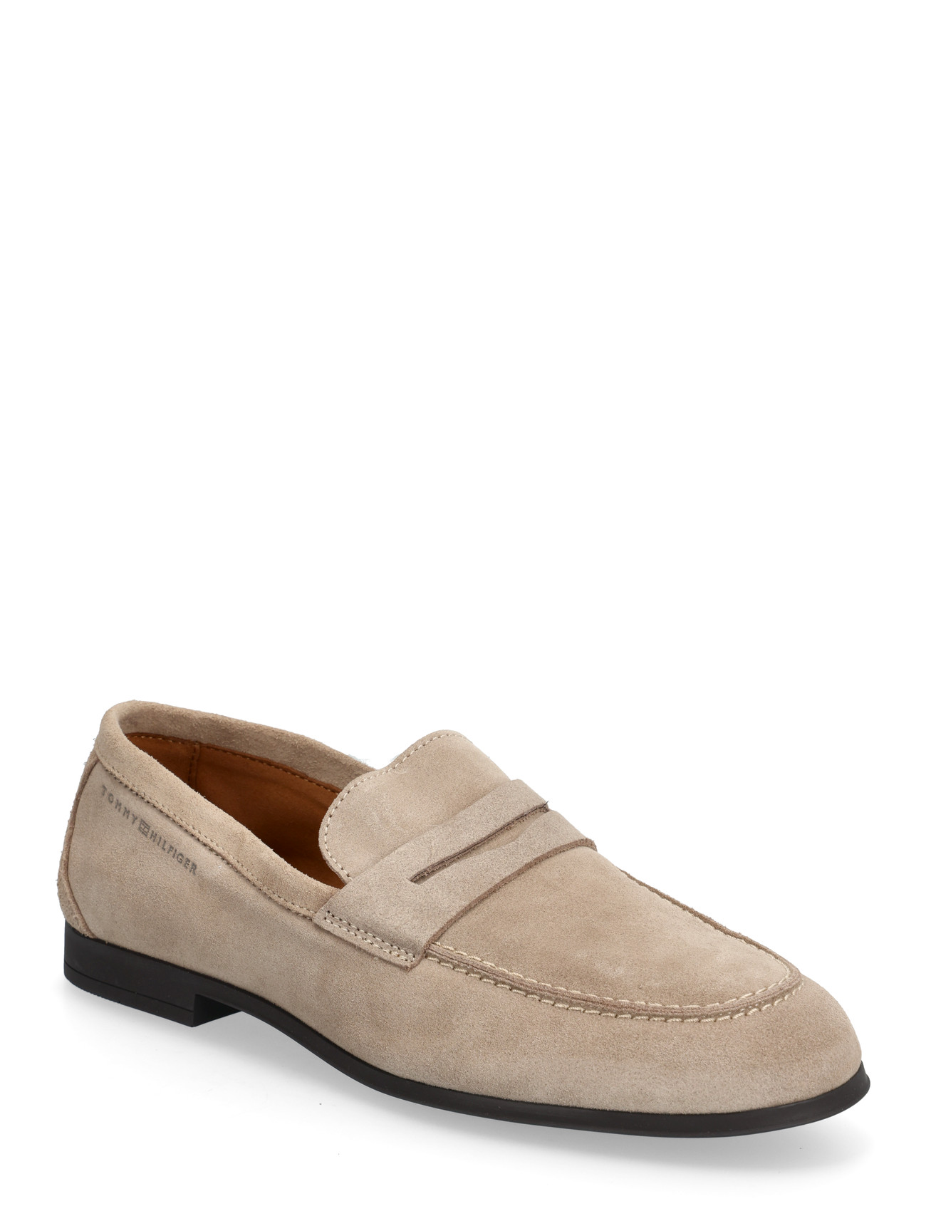 Tommy Hilfiger Flexible Slim Suede Loafer, 43, Beige, Sko > Hyttesko, Herre
