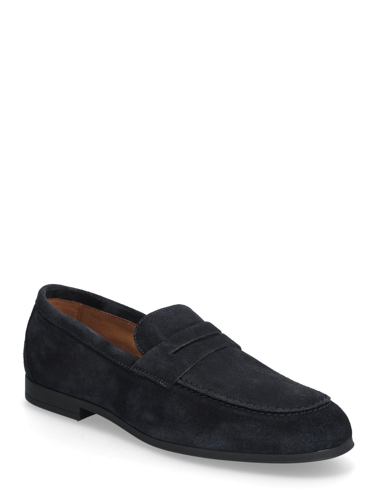 Tommy Hilfiger Flexible Slim Suede Loafer, 41, Navy, Sko > Hyttesko, Herre