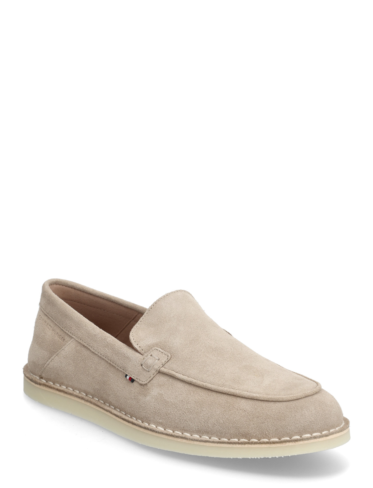 Tommy Hilfiger Hilfiger Stitchdown Suede Loafer, 42, Beige, Sko > Hyttesko, Herre