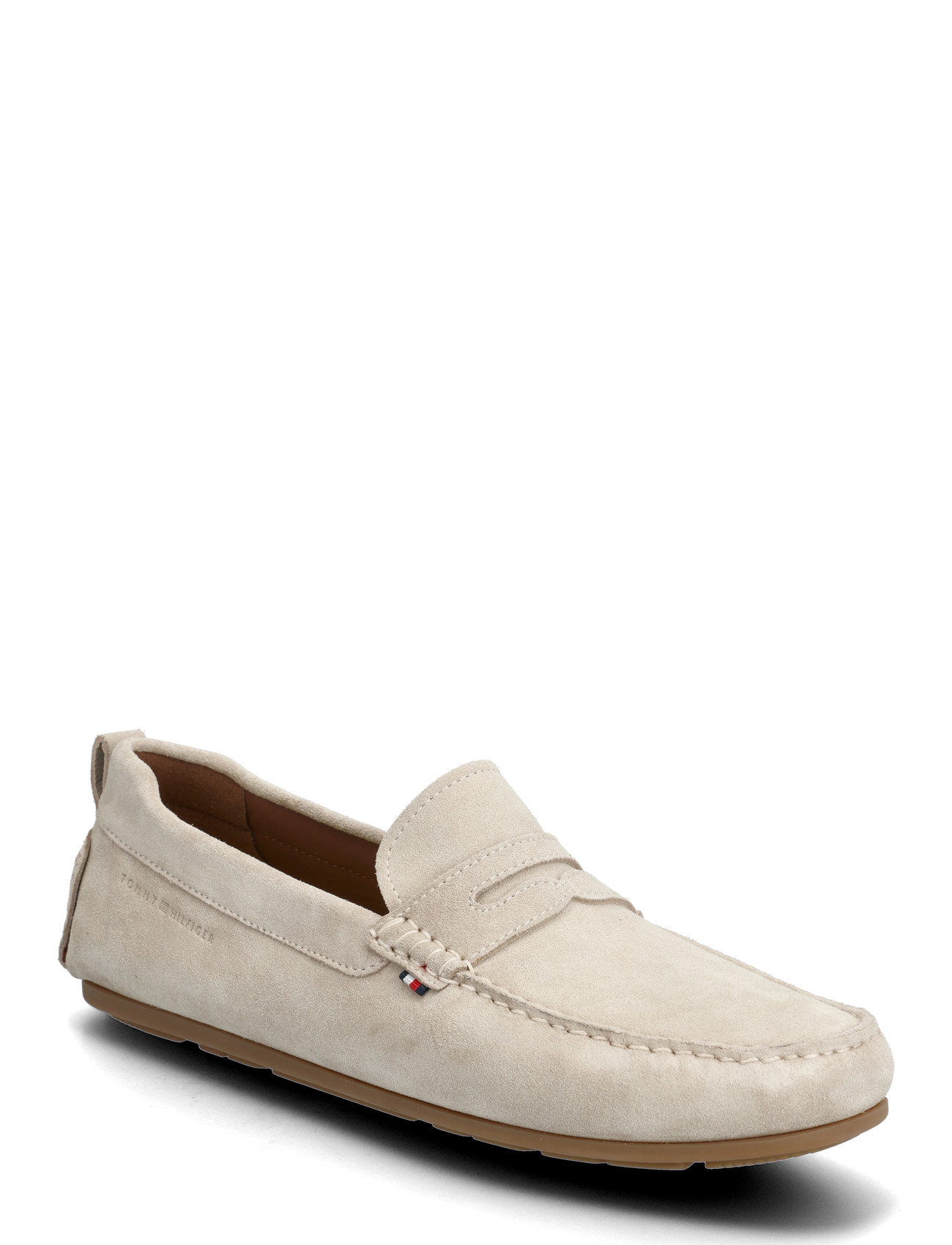 Tommy Hilfiger Core Hilfiegr Suede Driver, 44, Cream, Sko > Hyttesko, Herre