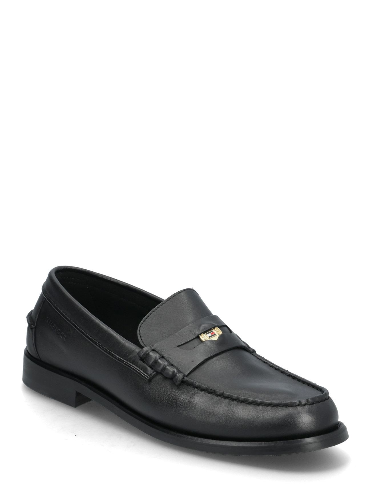 Tommy Hilfiger Hilfiger Penny Crust Lth Loafer, 43, Black, Sko > Hyttesko, Herre