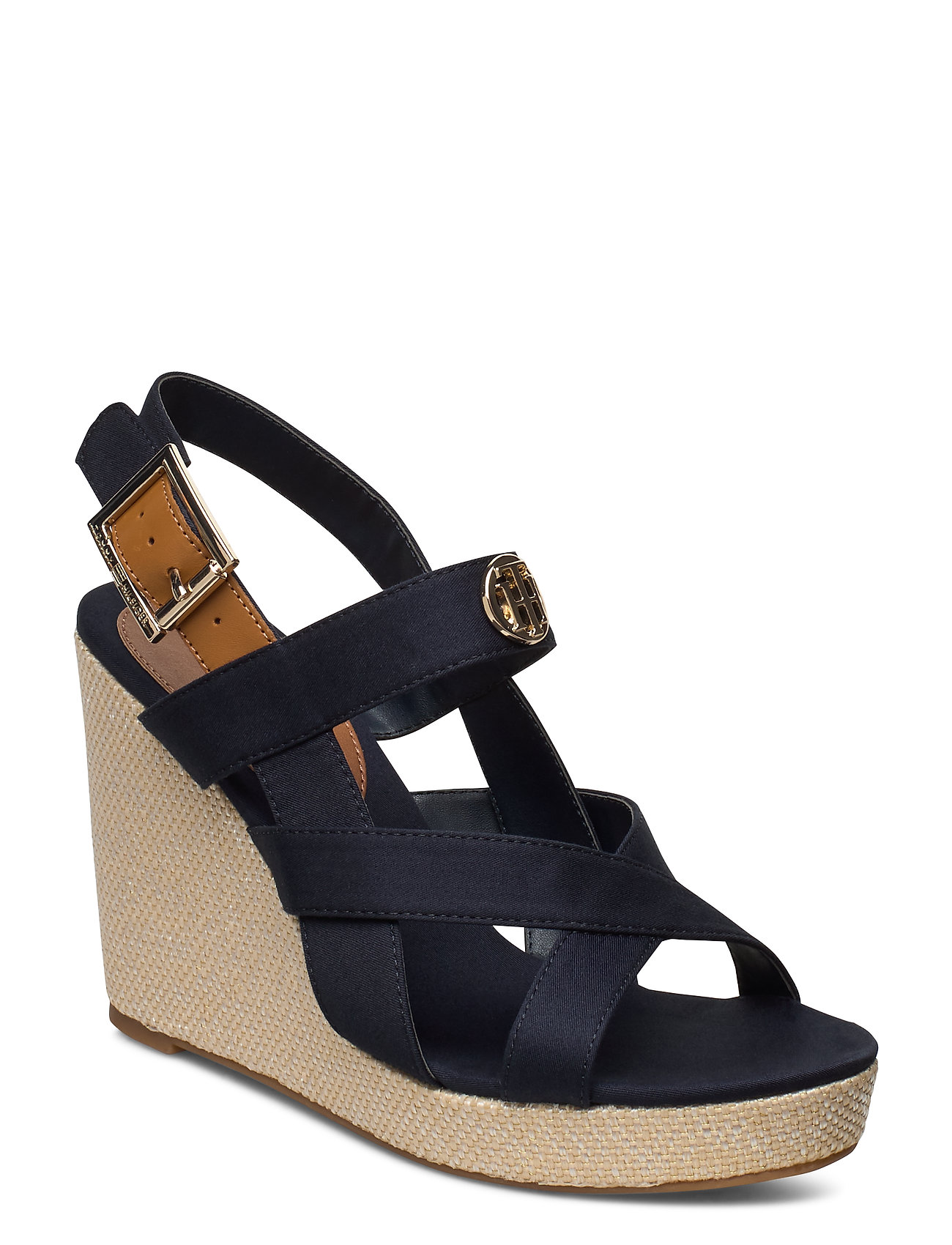 tommy hilfiger high wedge heel slingback sandals