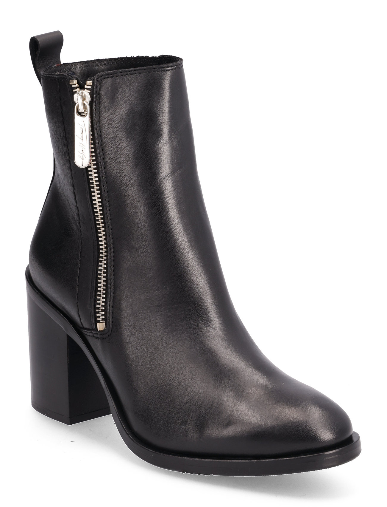 Zip High Heel Boot Shoes Boots Ankle Boots Ankle Boots With Heel Black Tommy Hilfiger