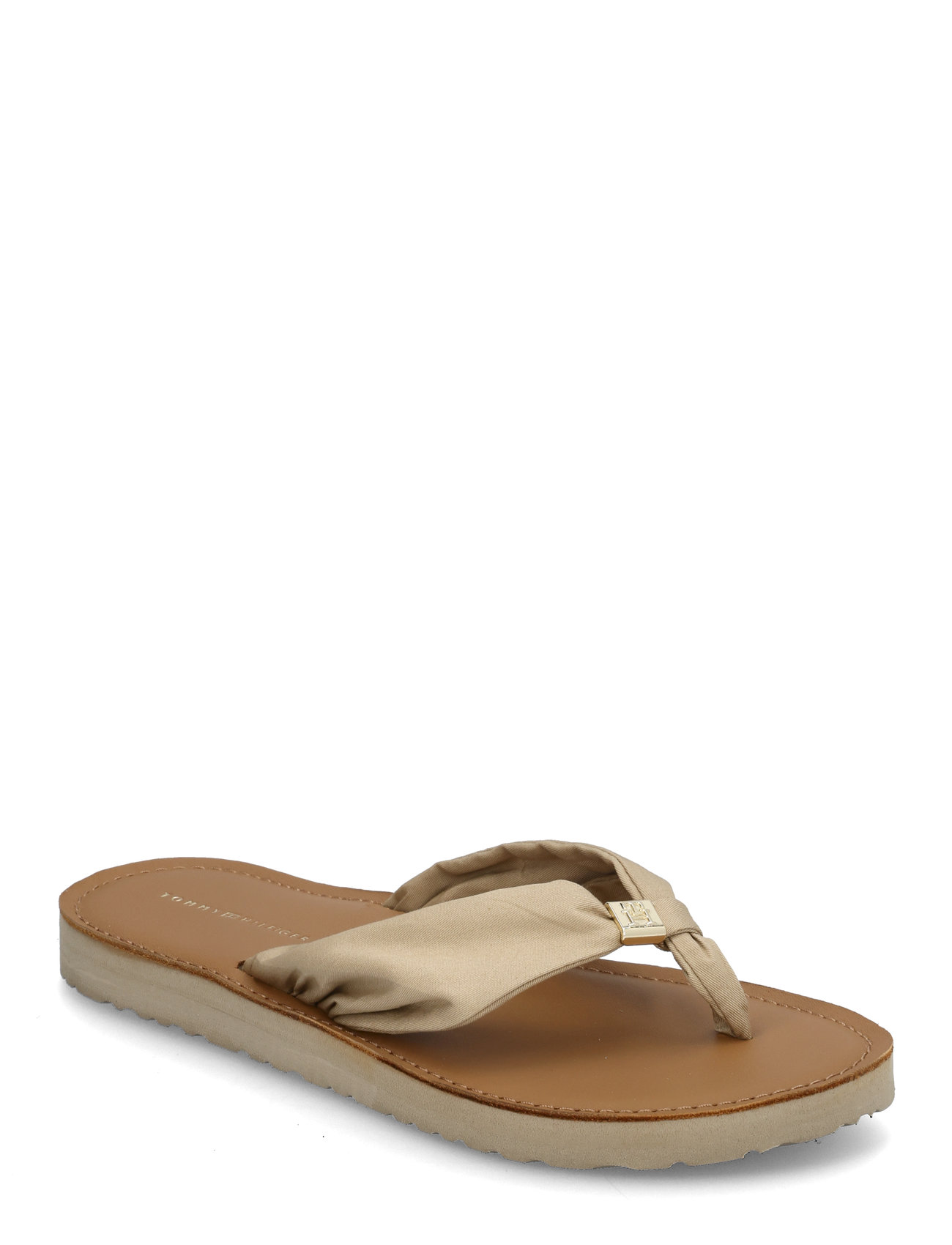 Th Elevated Beach Sandal Shoes Summer Shoes Sandals Flip Flops Beige Tommy Hilfiger