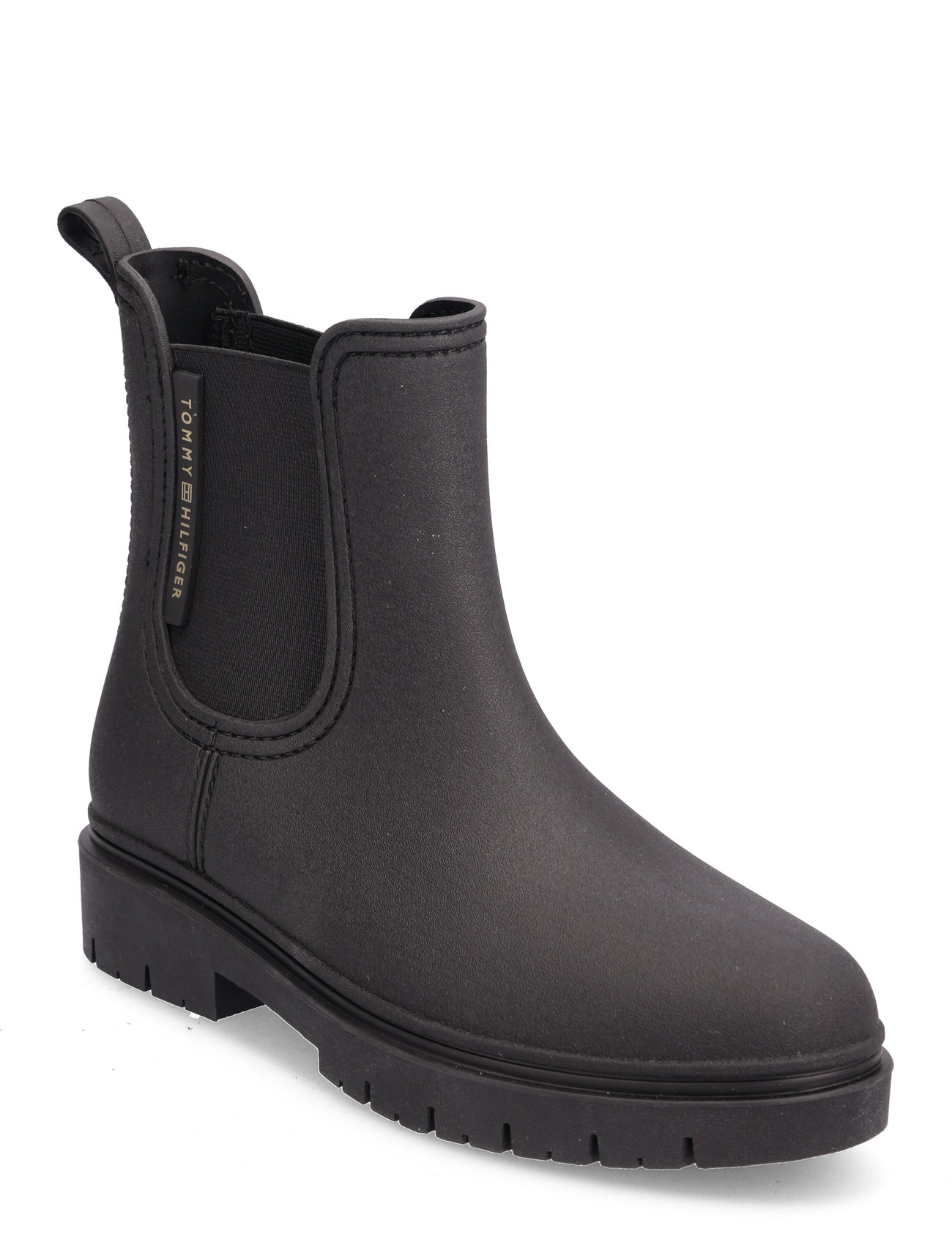 Essential Tommy Rainbootie Shoes Boots Ankle Boots Ankle Boots Flat Heel Black Tommy Hilfiger
