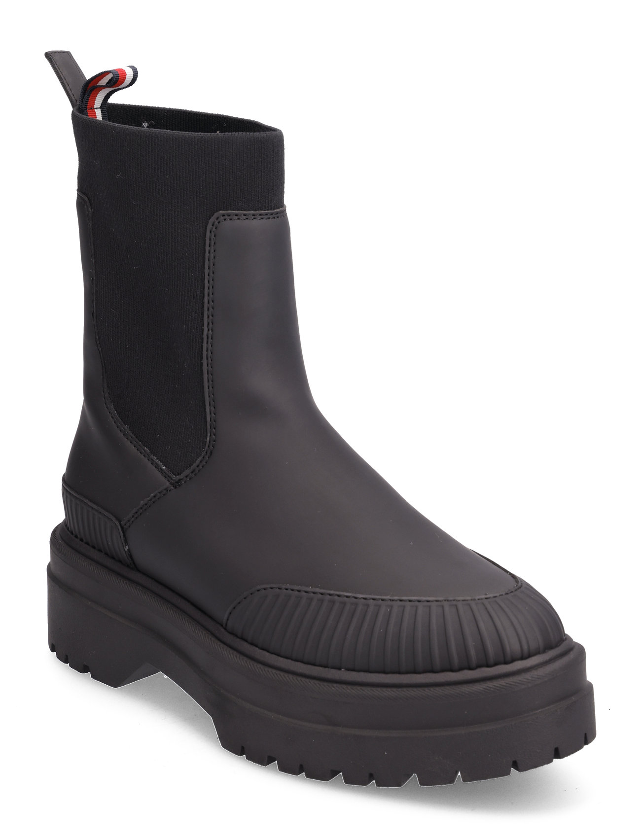 Feminine Rubberized Thermo Boot Shoes Boots Ankle Boots Ankle Boots Flat Heel Black Tommy Hilfiger