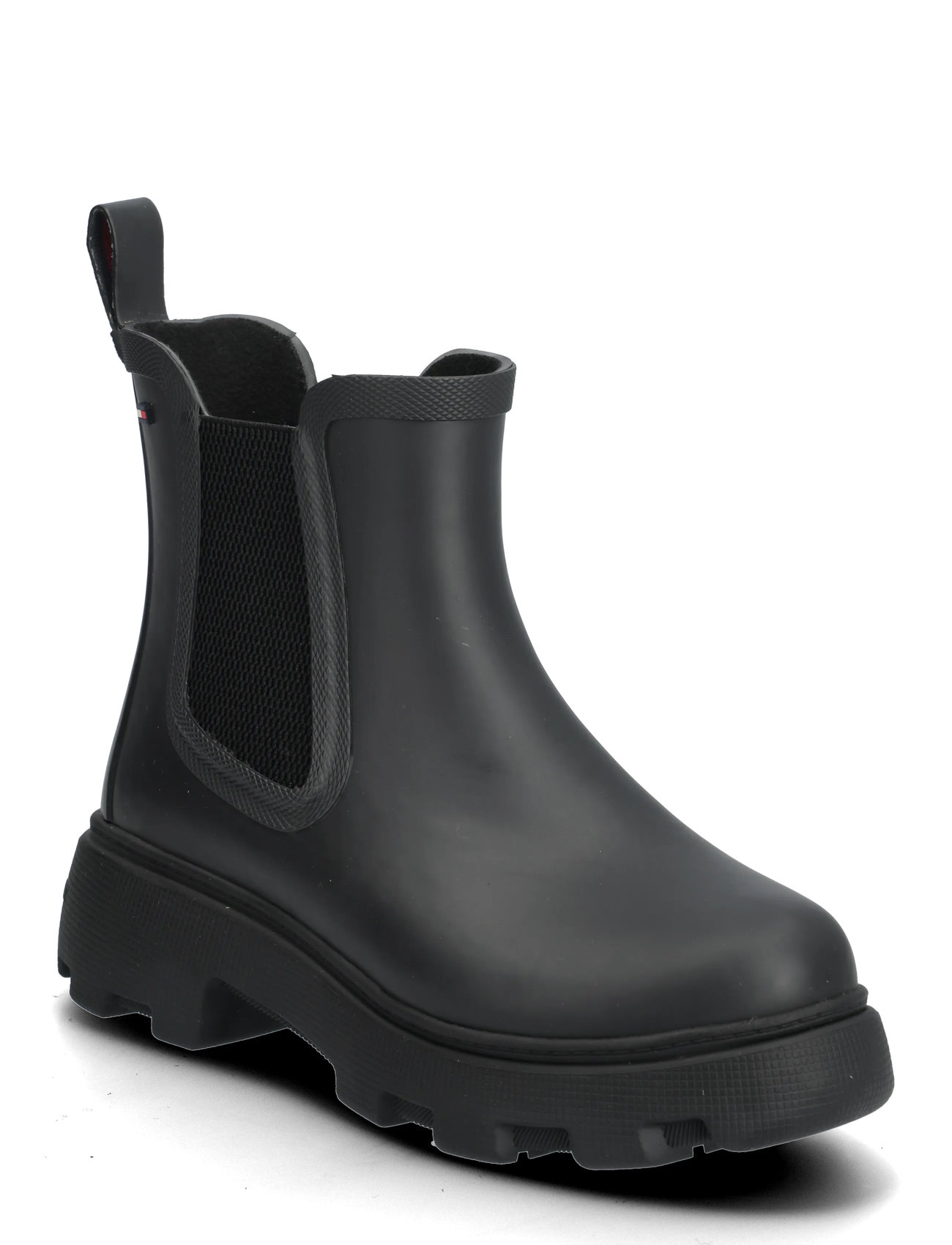 Tommy Hilfiger Flag Ankle Rainboot Warm Lining, 36, Black, Ankelstøvler > Ankelstøvler Med Flad Hæl, Dame