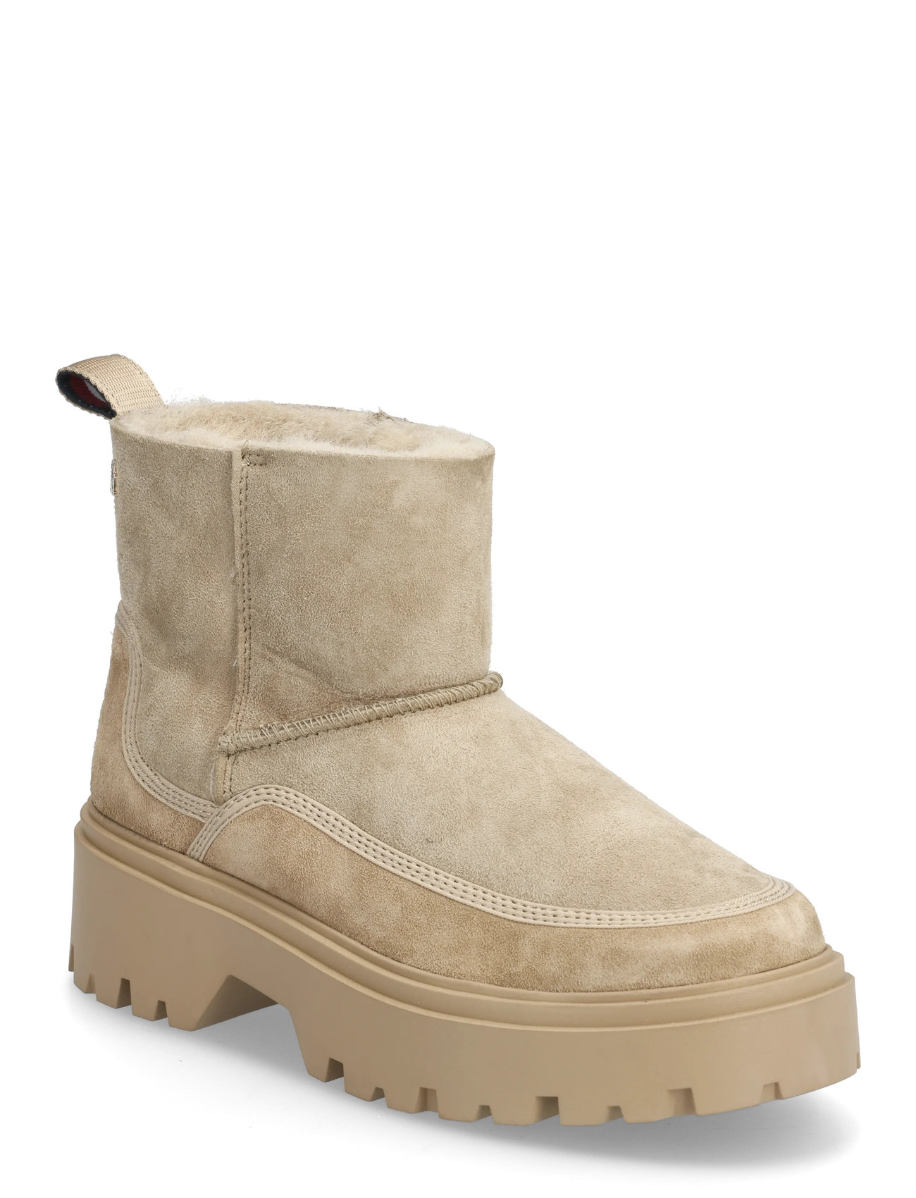 Tommy Hilfiger Real Shearling Pullon Snowboot, 38, Beige, Boots > Teddy Boots, Dame