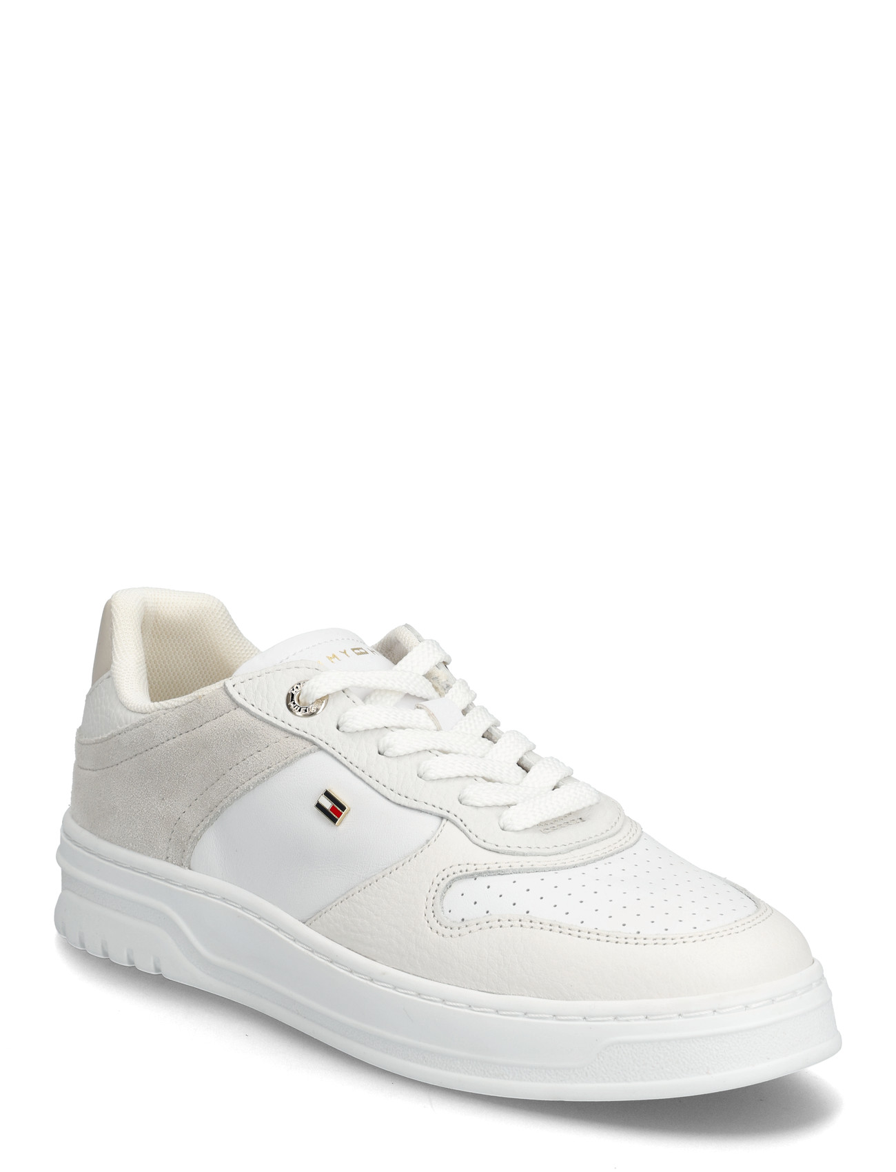 TOMMY HILFIGER Th Sporty Cupsole Tumbled Ltr Weiß - 37 - Damen