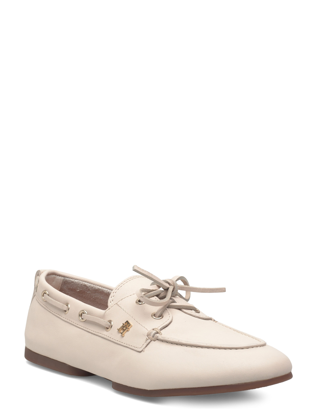 TOMMY HILFIGER Th Sleek Leder Boot Schuh Cream - 38 - Damen