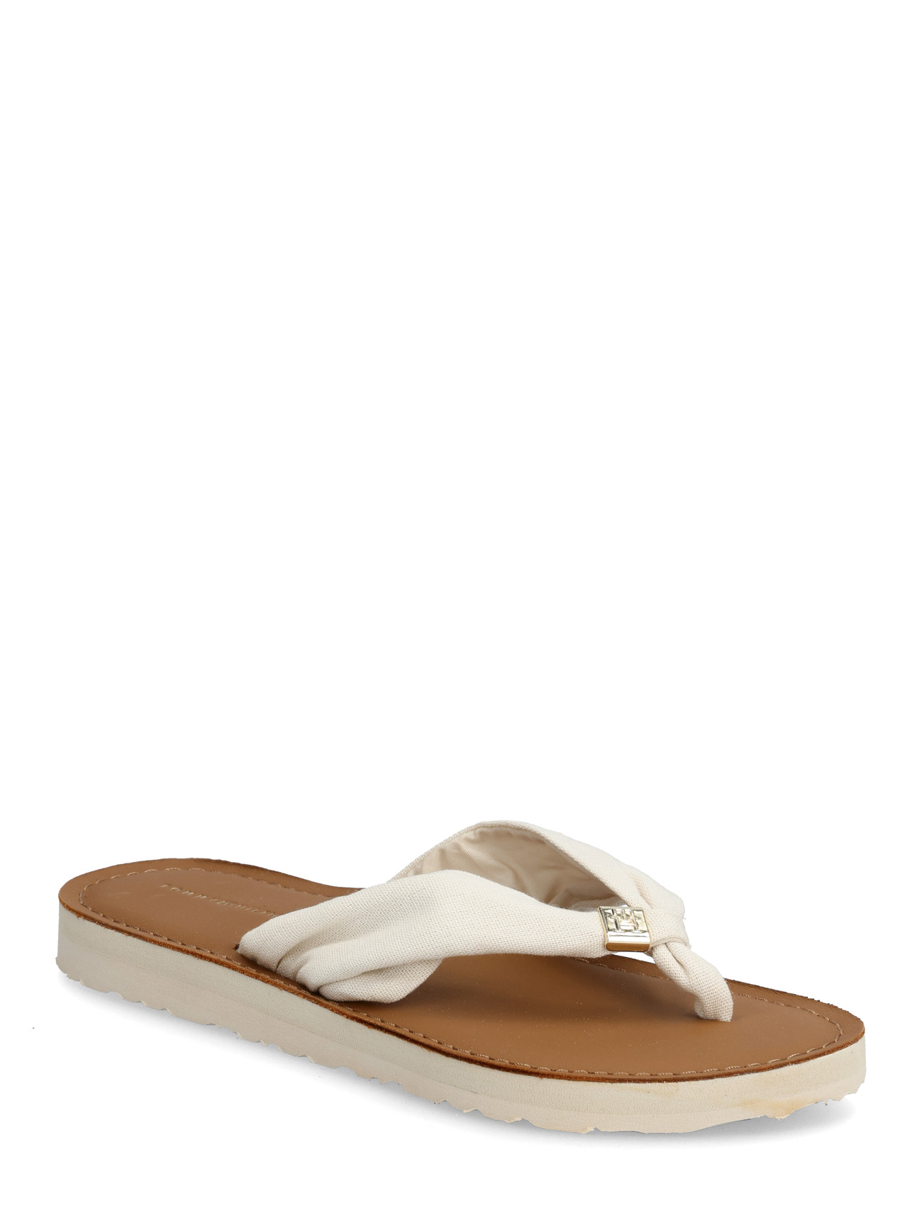 TOMMY HILFIGER Th Ltr Footbed Summer Sandale Cream - 39 - Damen
