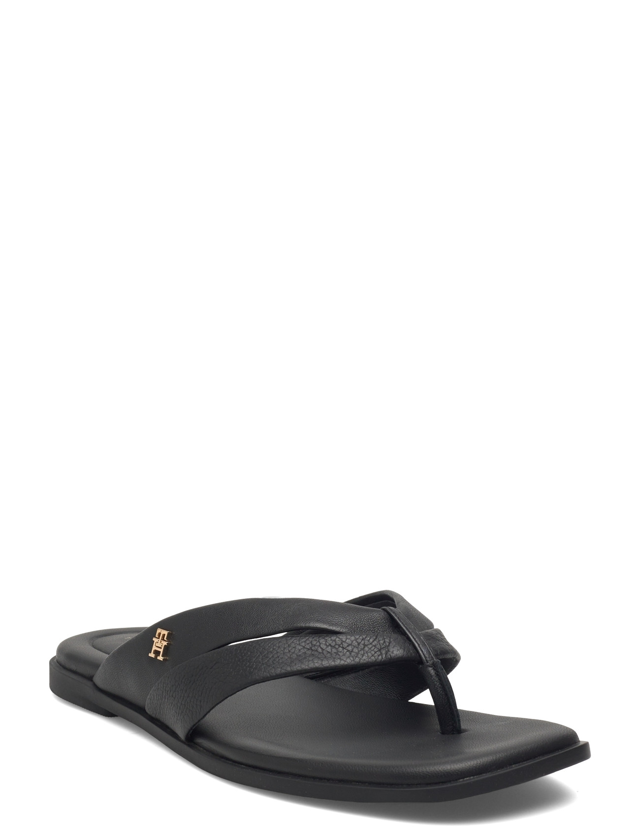 TOMMY HILFIGER Elevated Toe Post Lth Sandale Schwarz - 40 - Damen