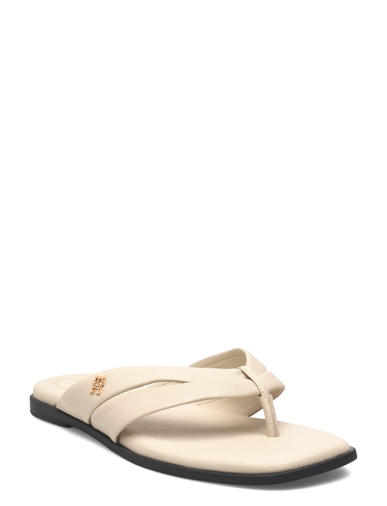 TOMMY HILFIGER Elevated Toe Post Lth Sandale Cream - 41 - Damen