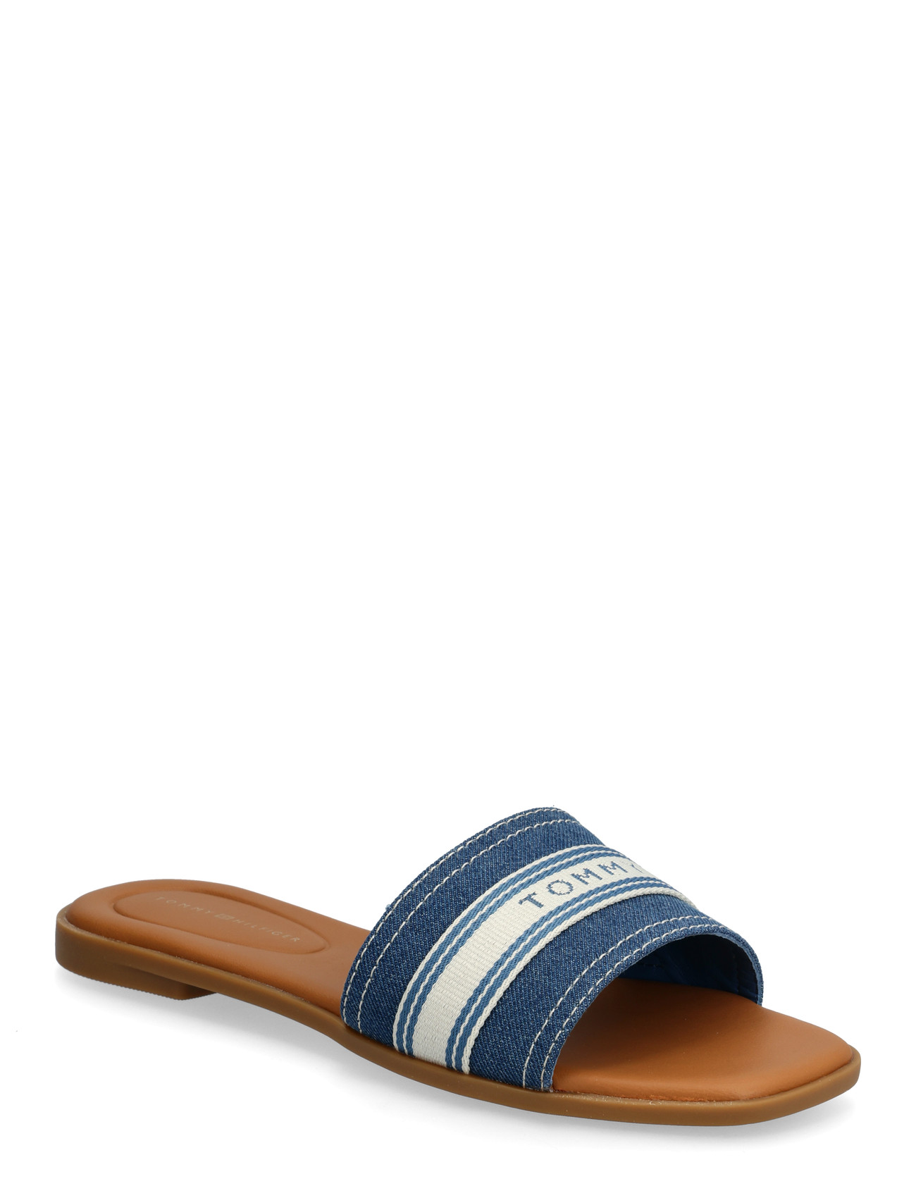 Tommy Hilfiger Flat Mule Webbing, 41, Blue, Mules & Slip-Ins > Flade Mules, Dame