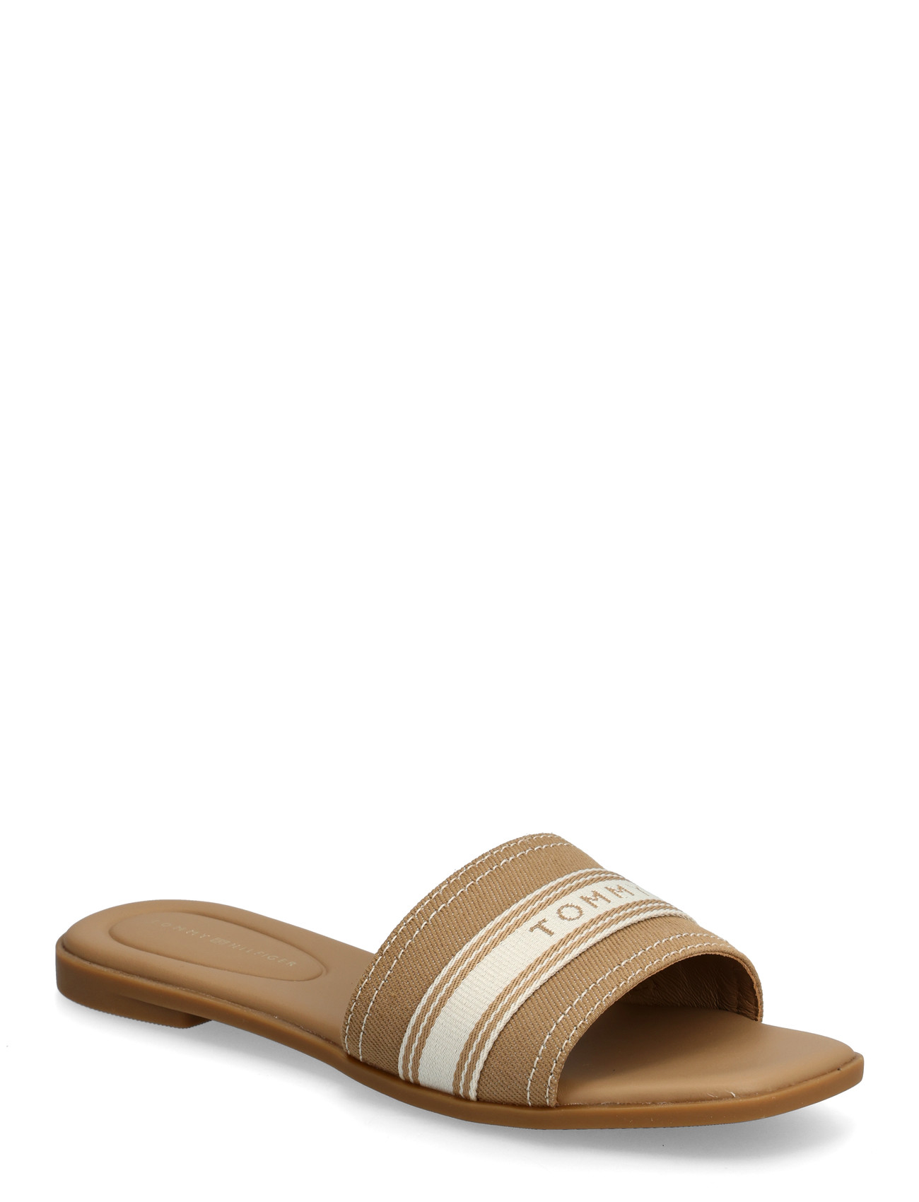 Tommy Hilfiger Flat Mule Webbing, 36, Beige, Mules & Slip-Ins > Flade Mules, Dame