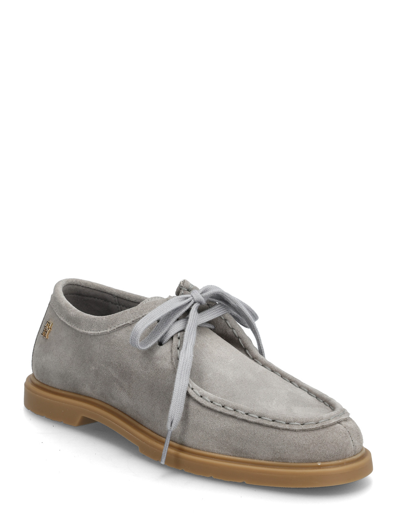 Tommy Hilfiger Lightweight Suede Apron Toe, 39, Grey, Loafers > Flat Loafers, Dame