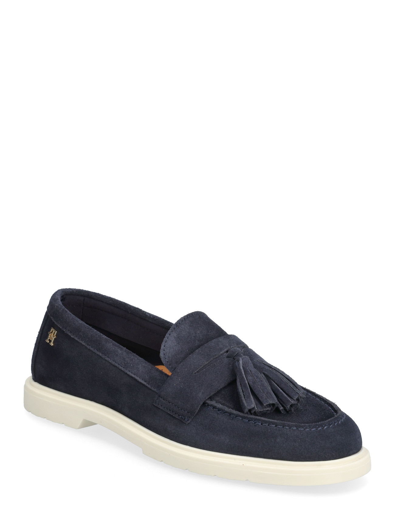 Tommy Hilfiger Light Suede Tassel Loafer, 40, Navy, Loafers > Flat Loafers, Dame