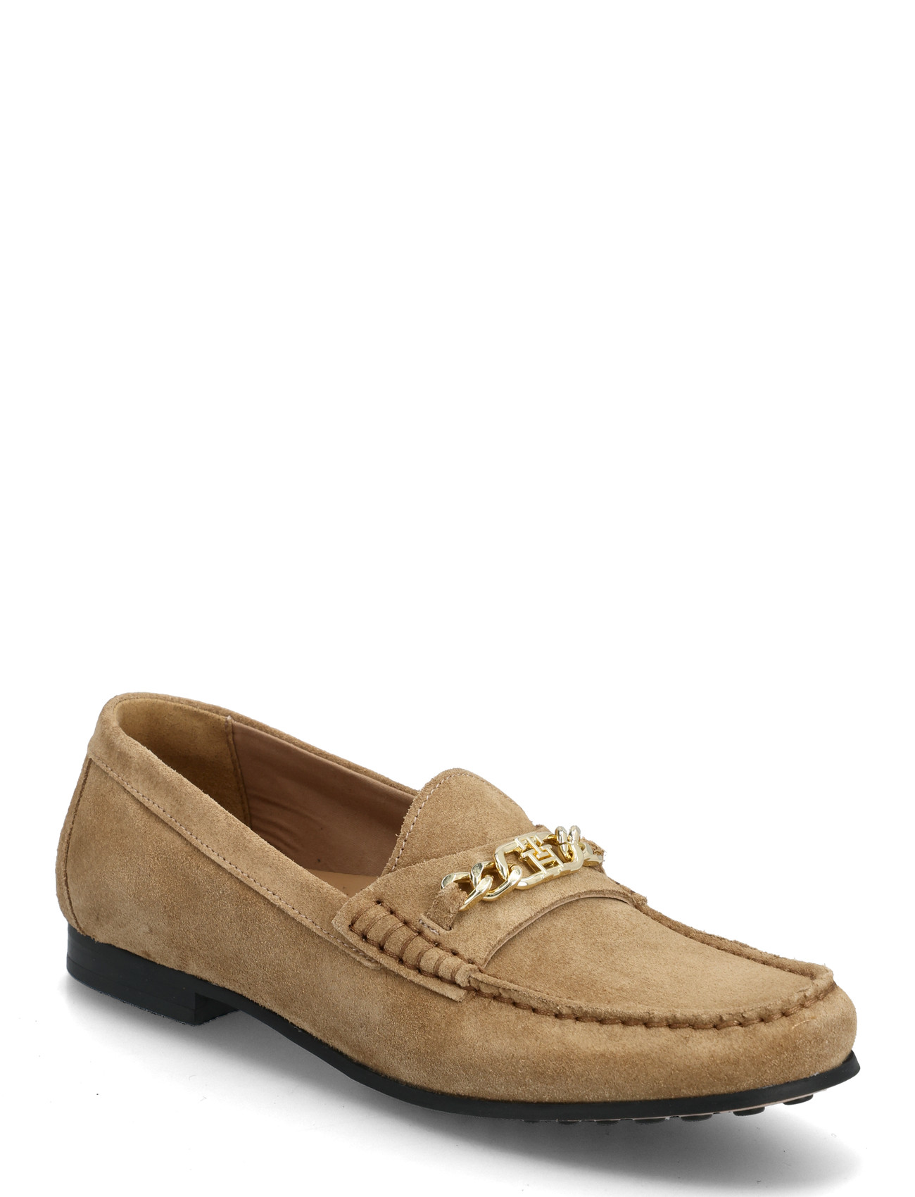 Tommy Hilfiger Th Chain Suede Loafer, 37, Beige, Loafers > Flat Loafers, Dame