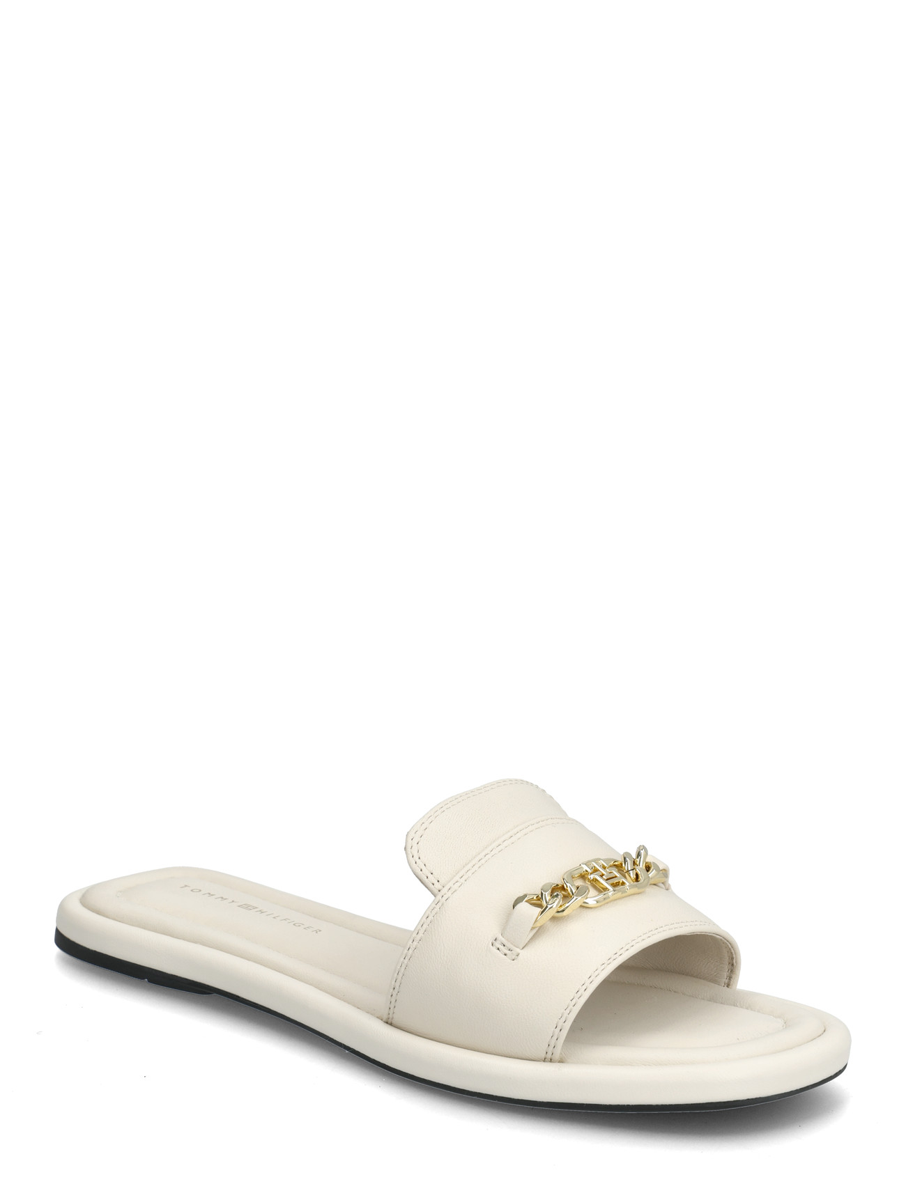 TOMMY HILFIGER Leder Horsebit Mule Cream - 41 - Damen